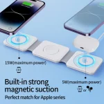 3 in 1 Foldable MagSafe Charger for Apple iPhone, Watch and AirPods