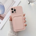 Wallet Card Holder Soft Silicone Case For Apple iPhone Series