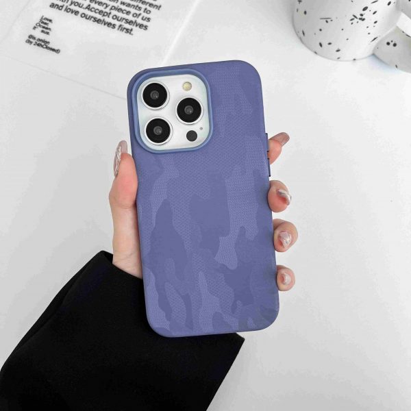 Camouflage Leather Back Case for Apple iPhone Series