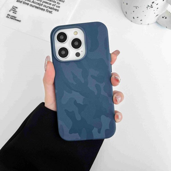 Camouflage Leather Back Case for Apple iPhone Series