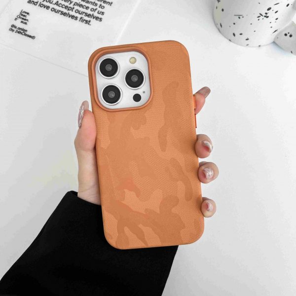 Camouflage Leather Back Case for Apple iPhone Series