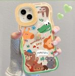 Cute Animal Pattern Kickstand Case For Apple iPhone Series