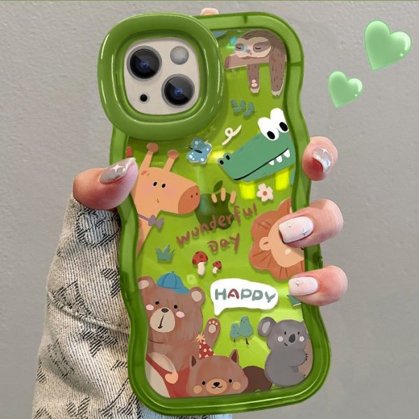 Cute Animal Pattern Kickstand Case For Apple iPhone Series