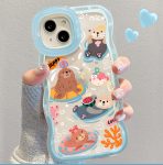 Cute Animal Pattern Kickstand Case For Apple iPhone Series