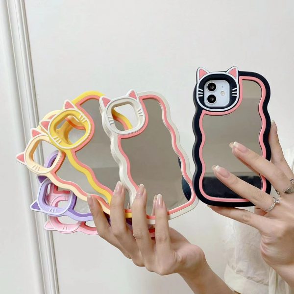 Kitty Cat Mirror Case For Apple iPhone Series