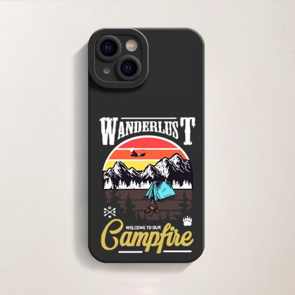 Wanderlust Campfire Adventure Silicone Case for Apple iPhone Series