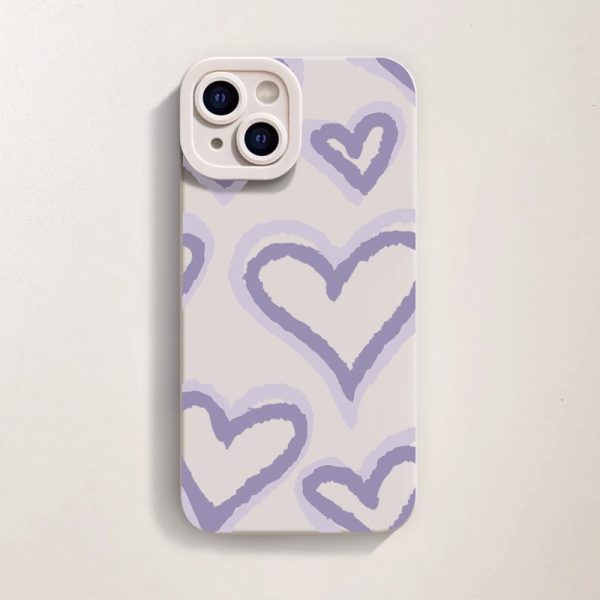 Soft Heart Silicone Case for Apple iPhone Series