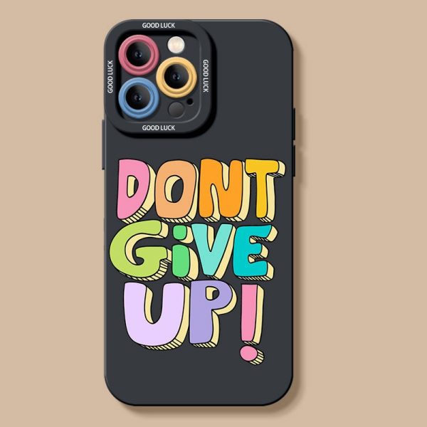 Motivational Rainbow Silicone Case for Apple iPhone Series