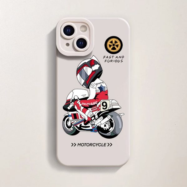 Racing Rider Silicone Case for Apple iPhone Series