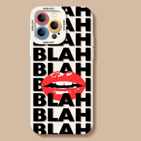Bold Blah Text Vibe Silicone Case for Apple iPhone Series