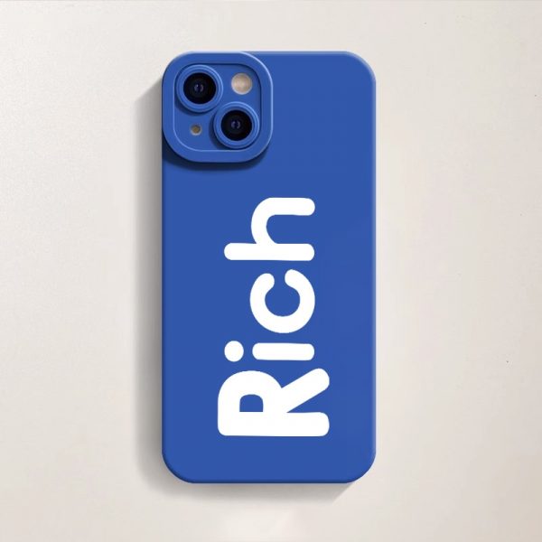 Bold Blue Rich Vibe Silicone Case for Apple iPhone Series
