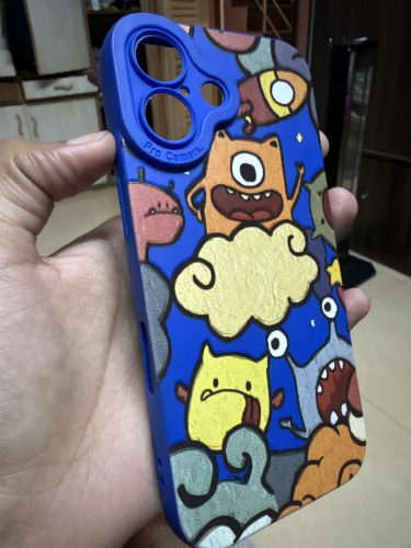 Monstrous Fun Doodle Art Silicone Case for Apple iPhone Series photo review
