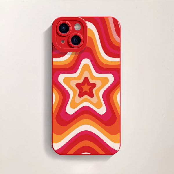 Retro Starburst Groove Silicone Case for Apple iPhone Series