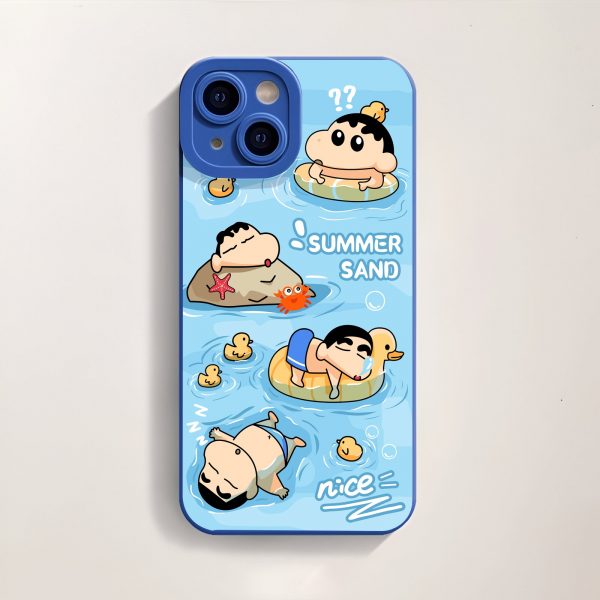 Cartoon Beach Fun Silicone Case for Apple iPhone Series