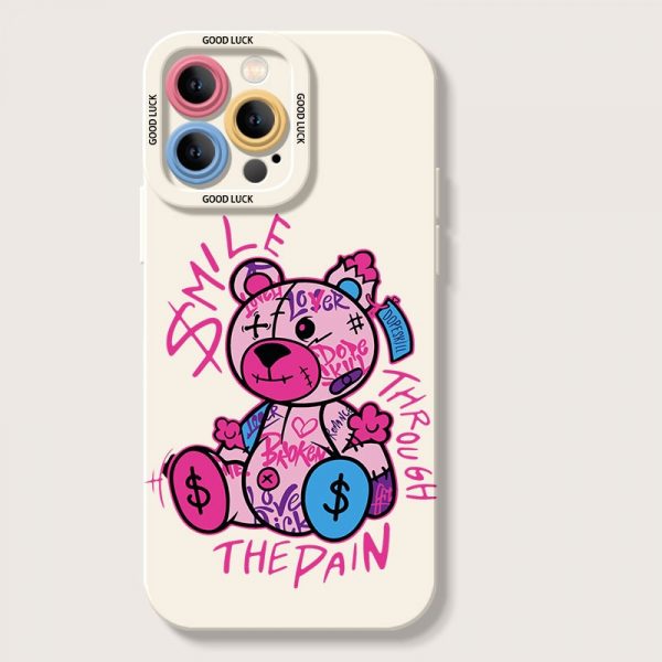 Bear Vibe Smile Through Silicone Case for Apple iPhone Series