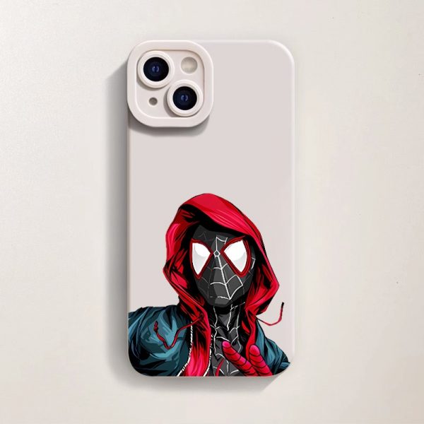 Webbed Hero Hoodie Design Silicone Case for Apple iPhone Series