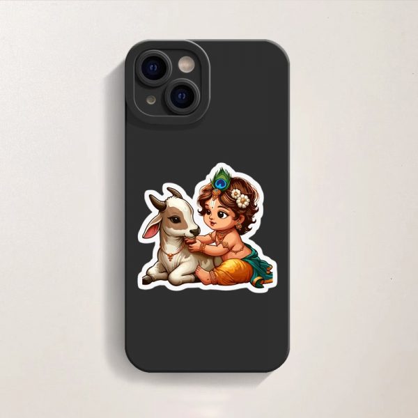 Divine Little Krishna Art Silicone Case for Apple iPhone Series