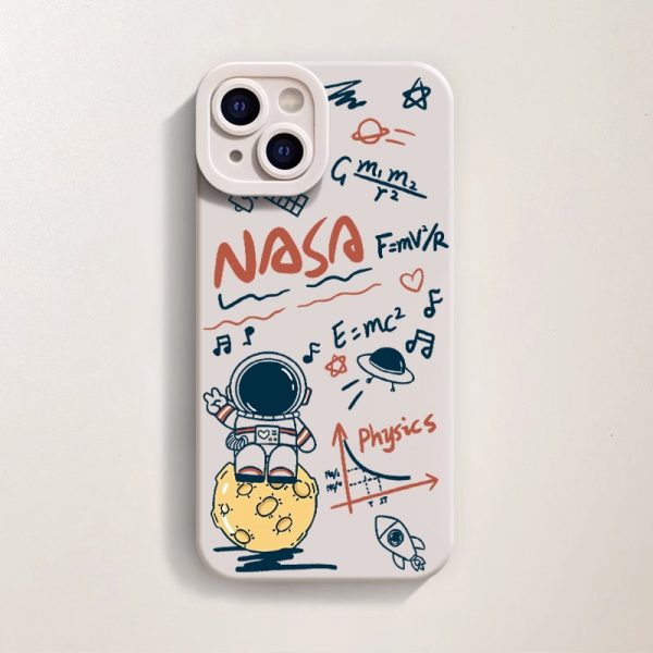 Astronaut Doodle Dream Silicone Case for Apple iPhone Series