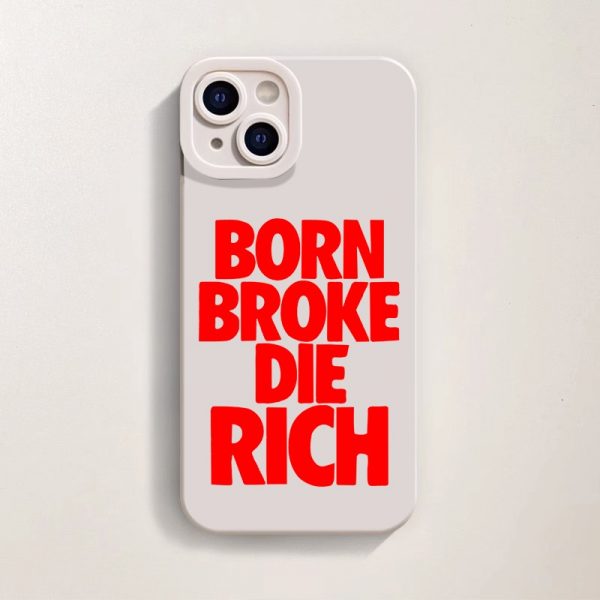 Bold Motivation Red Text Silicone Case for Apple iPhone Series