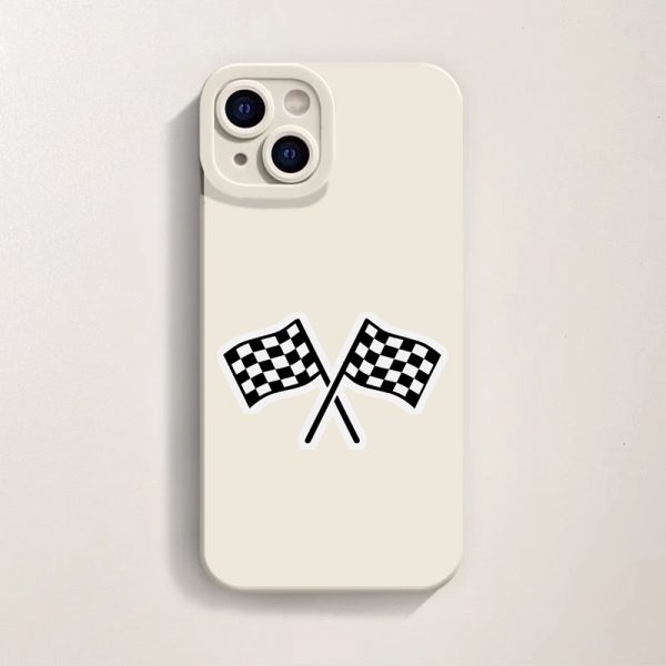 Checkered Flag Racer Silicone Case for Apple iPhone Series