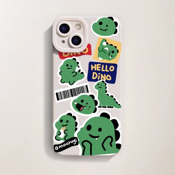 Hello Dino Friends Silicone Case for Apple iPhone Series