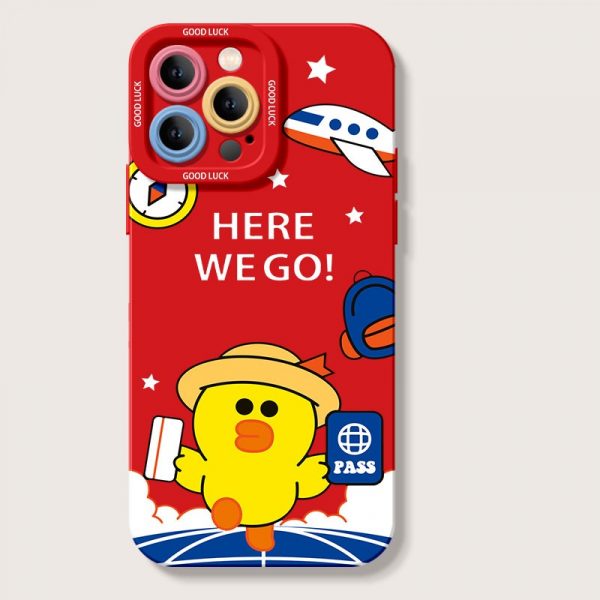 Adventure Duck Travel Theme Silicone Case for Apple iPhone Series