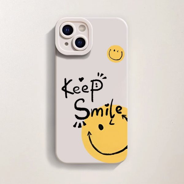 Cheerful Keep Smile Silicone Case for Apple iPhone Series