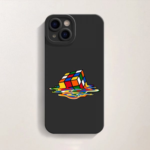 Melting Puzzle Cube Silicone Case for Apple iPhone Series