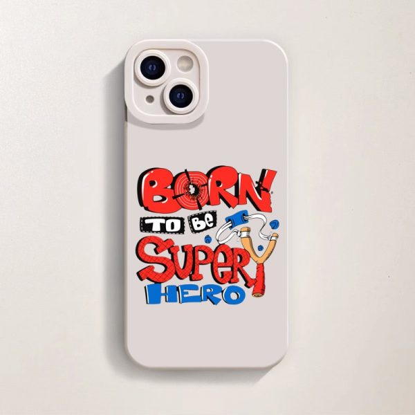 Born to Be Superhero Graphic Silicone Case for Apple iPhone Series