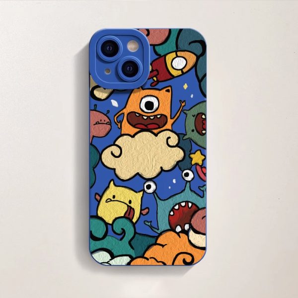Monstrous Fun Doodle Art Silicone Case for Apple iPhone Series