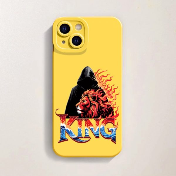 Majestic Lion King Hooded Art Silicone Case for Apple iPhone Series