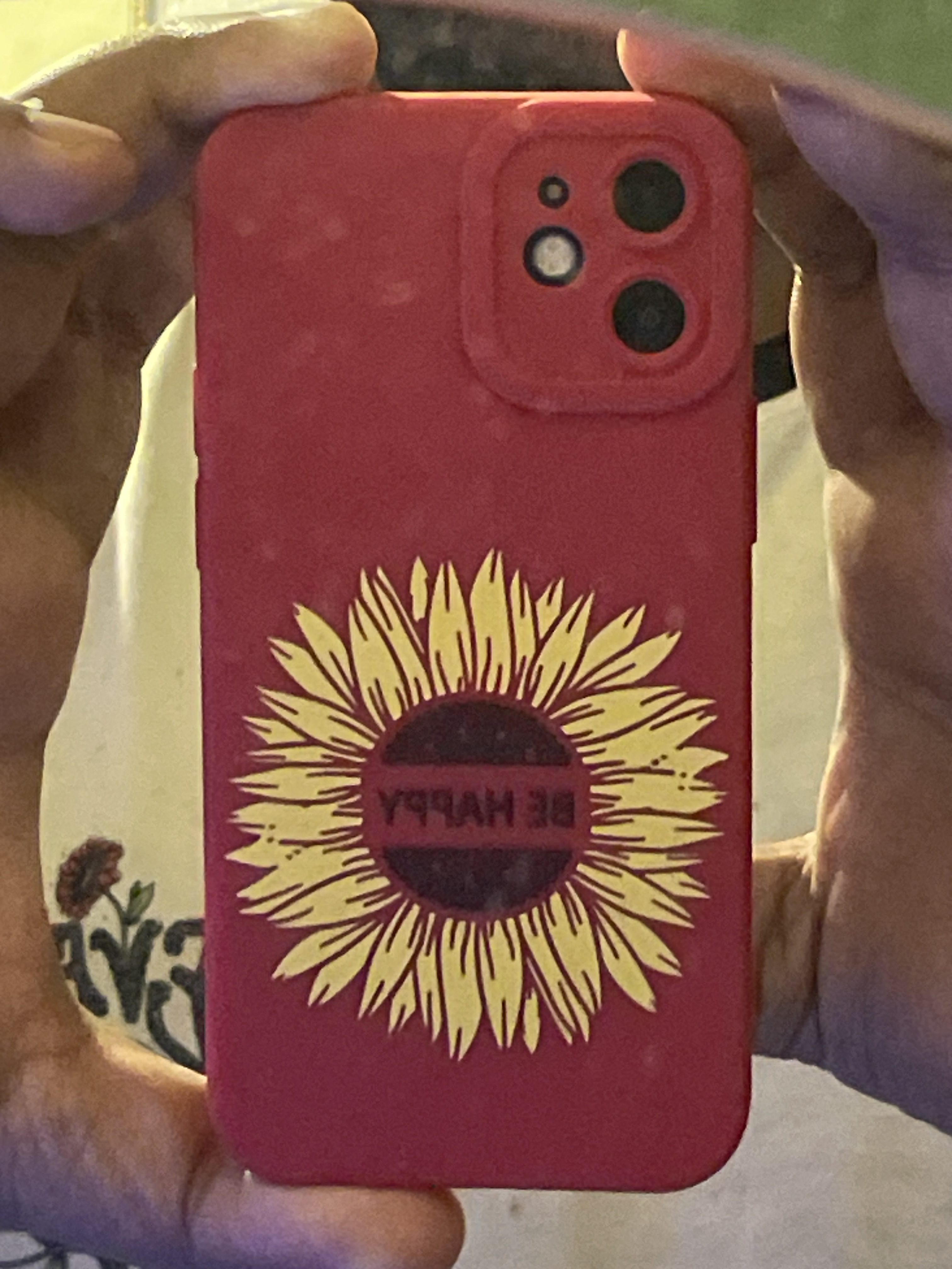 Customer photo of Be Happy Sunflower Silicone Case for Apple iPhone Series