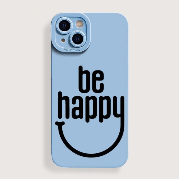 Be Happy Blue Vibe Silicone Case for Apple iPhone Series