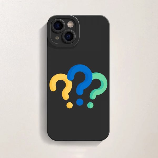 Colorful Curiosity Question Mark Silicone Case for Apple iPhone Series