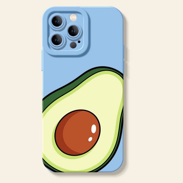 Colorful Avocado Art Silicone Case for Apple iPhone Series
