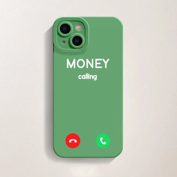 Money Calling Green Charm Silicone Case for Apple iPhone Series
