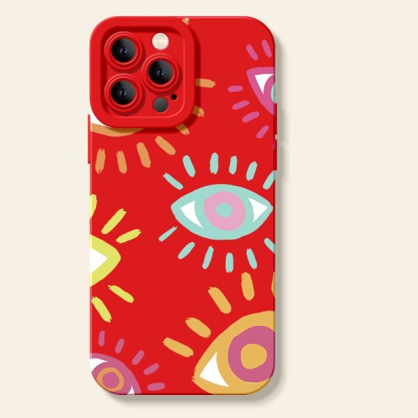 Vibrant Eye Pop Silicone Case for Apple iPhone Series