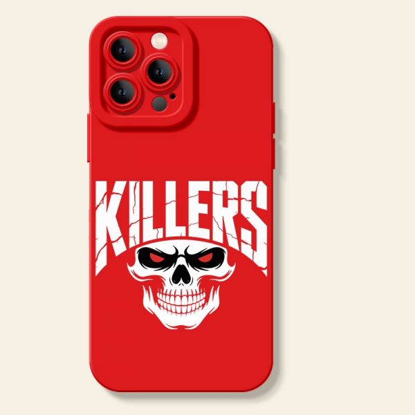 Fierce Skull Graphic Red Silicone Case for Apple iPhone Series