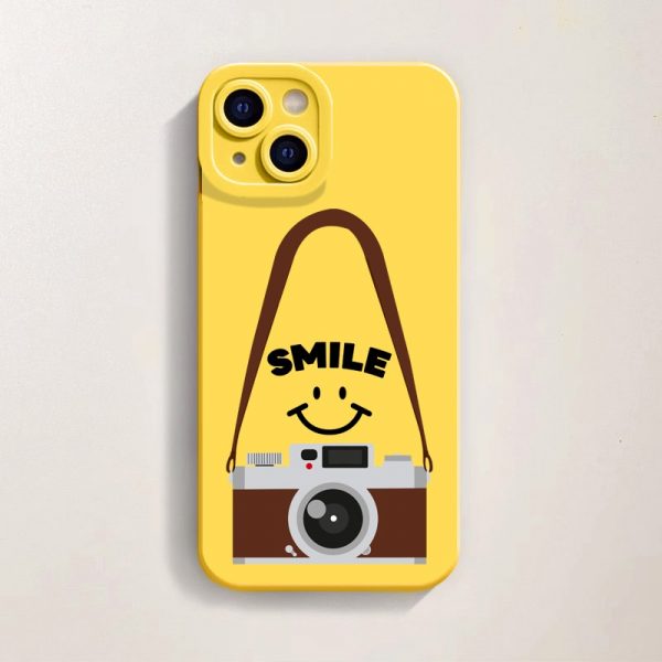 Cheerful Camera Smile Silicone Case for Apple iPhone Series