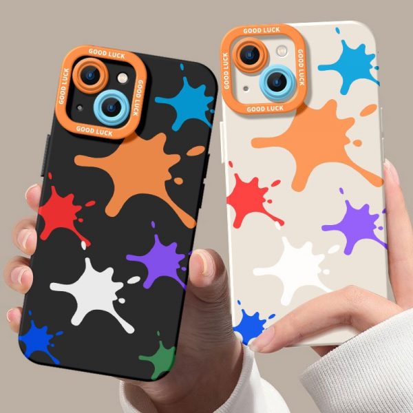 Vivid Paint Splash Silicone Case for Apple iPhone Series