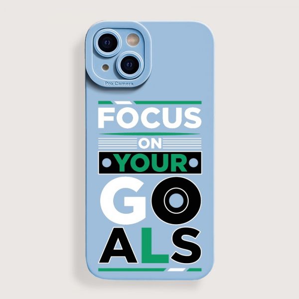 Motivational Focus on Your Goals Silicone Case for Apple iPhone Series