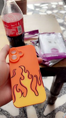 Fiery Blaze Silicone Case for Apple iPhone Series photo review
