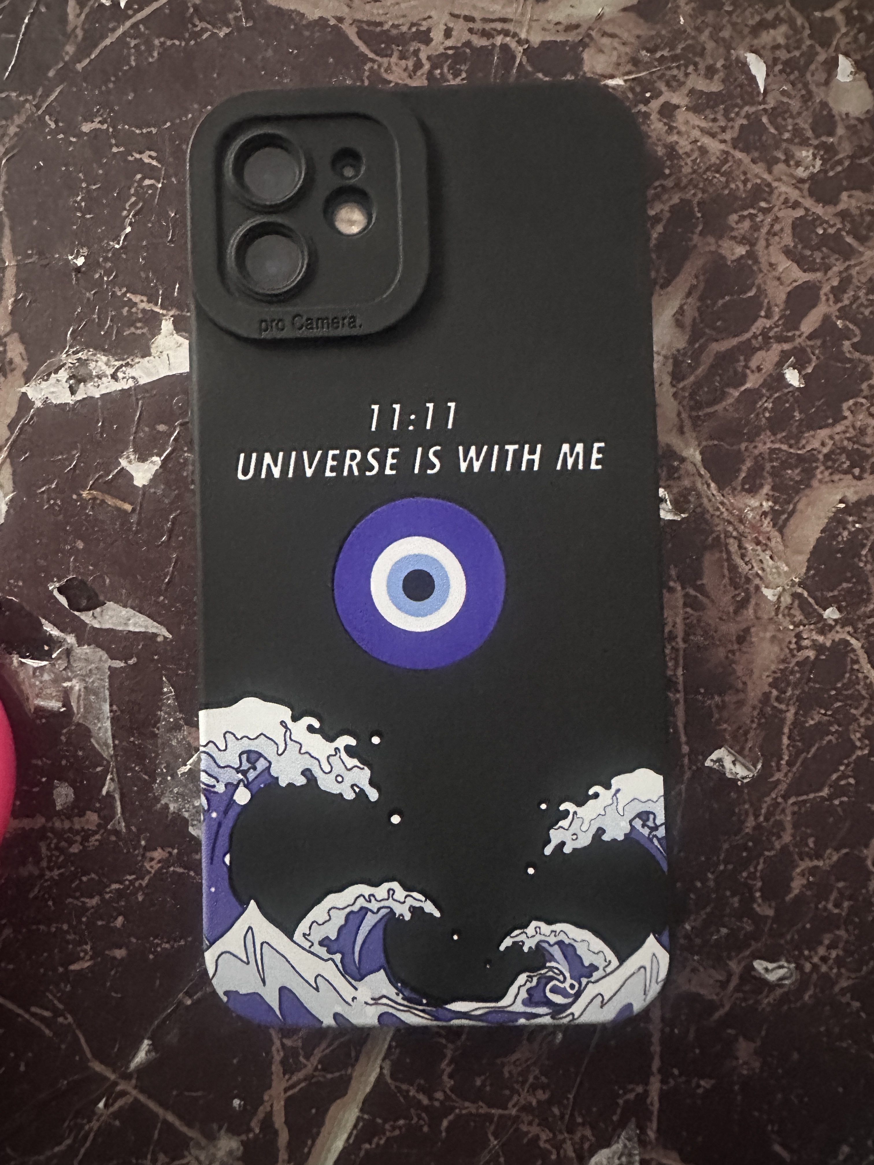 Customer photo of Waves of Protection Cosmic Affirmation Silicone Case for Apple iPhone Series