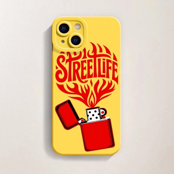 Street Life Flame Style Silicone Case for Apple iPhone Series