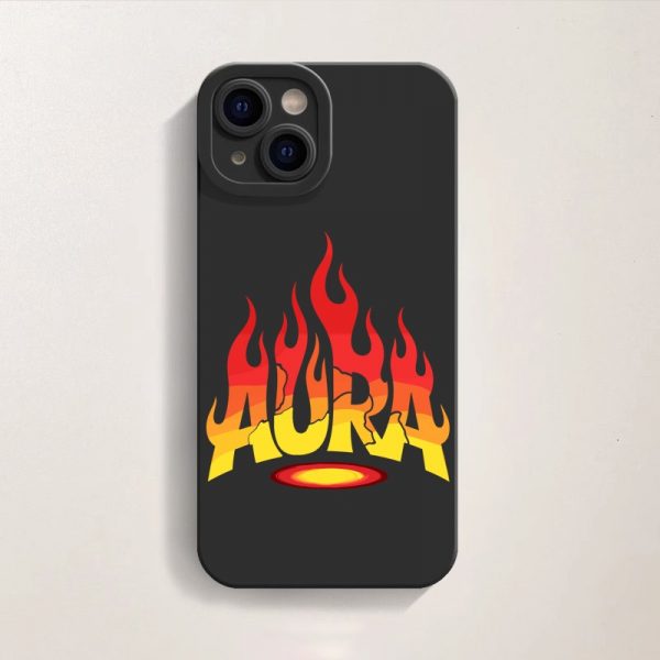 Fiery Aura Vibe Silicone Case for Apple iPhone Series