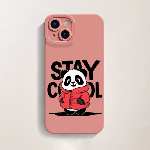 Chill Panda in Hoodie Silicone Case for Apple iPhone Series