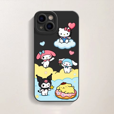 Cute Clouds and Friends Silicone Case for Apple iPhone Series