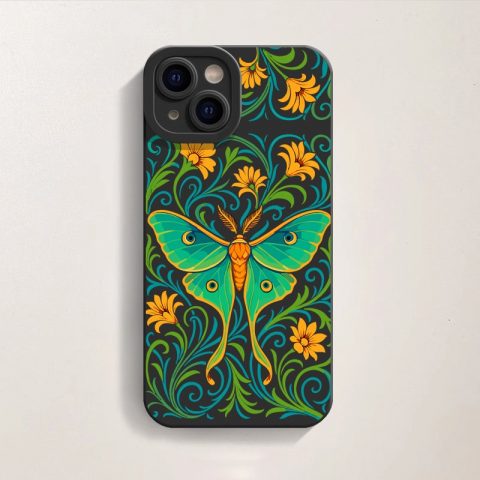 Majestic Moth & Floral Dream Silicone Case for Apple iPhone Series