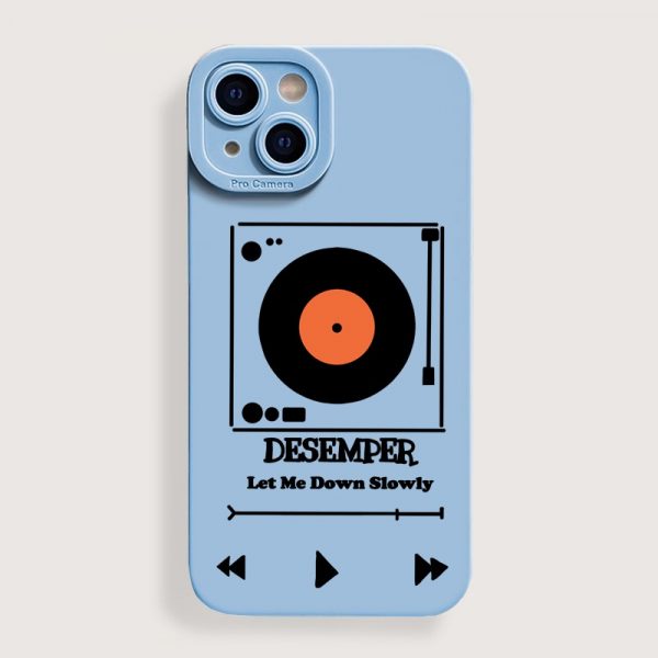 Vintage Turntable Melody Silicone Case for Apple iPhone Series