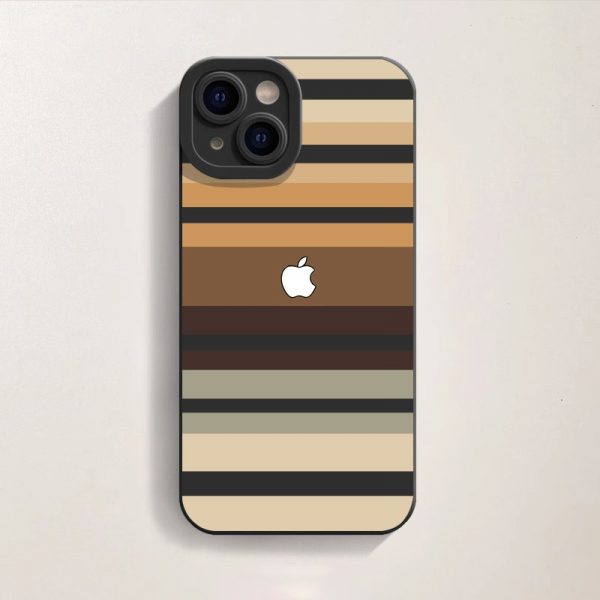 Earthy Stripes Groove Silicone Case for Apple iPhone Series